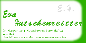 eva hutschenreitter business card